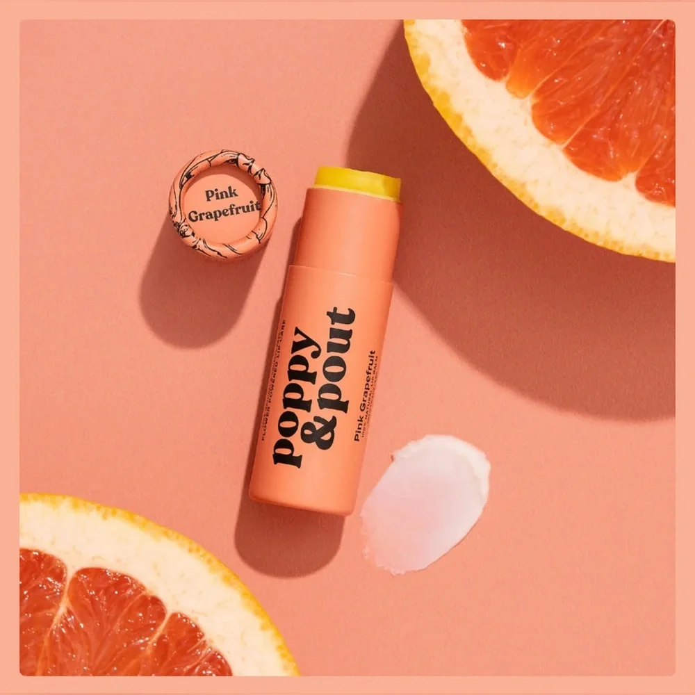 Poppy & Pout Pink Grapefruit Lip Balm